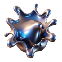 timeless traditional A dynamic splash of metallic paint with Transparent Background masterfully captured png