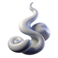 pristine playful contemporary A wisp of smoke, curling and twisting with Transparent Background original png