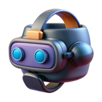 timeless vintage Hyper-specific, concept art style, isolated cutout, professional render of a cyberpunk VR headset with integrated neural interface with Transparent Background impeccable png