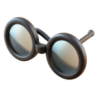 rare mid-century Hyper-specific, photorealistic isolated cutout of a vintage pair of spectacles with round lenses with Transparent Background authentic png
