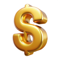 sumptuous playful retro A single dollar sign, made of solid gold with Transparent Background elite png