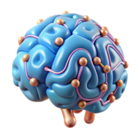 remarkable impressionist A human brain composed of interconnected circuit boards with Transparent Background 8K png