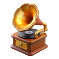 striking bold futuristic Concept art style, isolated cutout of a vintage phonograph record, hyper-specific with Transparent Background 8K png