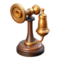 sumptuous notable Concept art style, hyper-specific isolated cutout of a vintage candlestick telephone with Transparent Background png