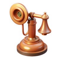 striking exceptional Concept art style, hyper-specific isolated cutout of a vintage candlestick telephone with Transparent Background png