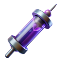 splendid dramatic avant-garde Isolated cutout of a photorealistic, ultra-detailed, professional render of a single cyberpunk syringe filled with nanites with Transparent Background gallery standard png