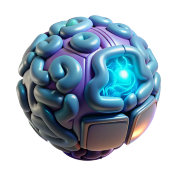 imaculado vanguarda hiperespecífico, conceito arte estilo, isolado recortar, profissional render do uma cyberpunk neural implantar com bioluminescente circuitos com transparente fundo genuíno png