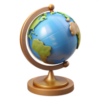 apaixonado imaculado hiperespecífico, fotorrealista isolado Cortar fora do uma vintage globo com de madeira ficar de pé com transparente fundo nível superior png