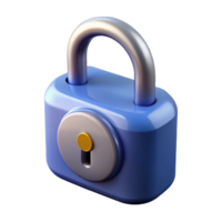 radiant coveted A single lock, closed and secure with Transparent Background png