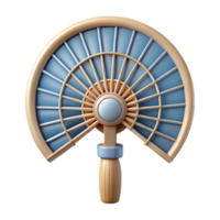 unforgettable impressionist Photorealistic, ultra-detailed, isolated cutout of a vintage handheld fan with Transparent Background original png