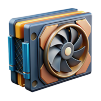 nostalgic extraordinary Graphics card with powerful cooling system with Transparent Background gallery standard png