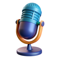 extraordinary reflective modern Professional microphone for recording audio with Transparent Background high quality png