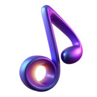serene tranquil contemporary A single musical note formed by a ribbon of light with Transparent Background detailed png