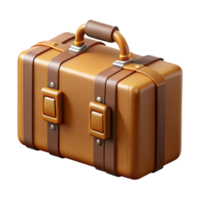 mystérieux magnifique hyper-spécifique, photoréaliste isolé coupé de une ancien cuir valise avec les bretelles avec transparent Contexte habilement coup png