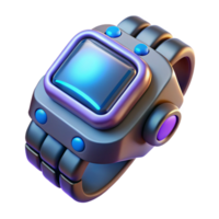 radiant nordic Isolated cutout, photorealistic, ultra-detailed, professional render of a single cyberpunk wrist-mounted computer with holographic display with Transparent Background refined png