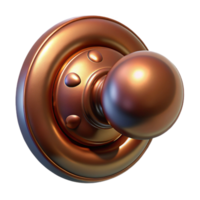 serene tranquil gothic Photorealistic, ultra-detailed, hyper-specific professional render of a single Victorian era doorknob, isolated cutout with Transparent Background expertly shot png