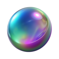 radiant creative Photorealistic, ultra-detailed, isolated cutout, hyper-specific professional render of a single, iridescent oil slick bubble with Transparent Background original png