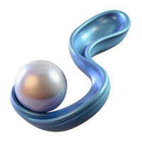stunning mid-century A single pearl transforming into a flowing stream of water with Transparent Background ultra HD png