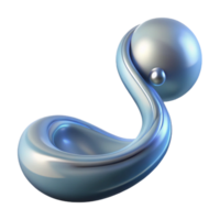 notable nordic A single pearl transforming into a flowing stream of water with Transparent Background original png
