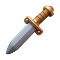 standout organic Photorealistic isolated cutout of a single, ancient Roman gladius, detailed hilt, isolated cutout with Transparent Background 8K png