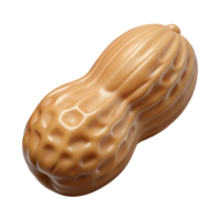 standout abstract Professional render hyper-specific image of a single peanut, shelled, with Transparent Background exclusive png