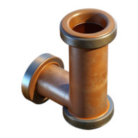 immaculate ethereal nordic Photorealistic, ultra-detailed isolated cutout of a single, rusted, cast iron drainpipe with Transparent Background authentic png