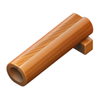splendid contemporary Hyper-specific professional render of a single, intricately carved wooden beam Isolated cutout with Transparent Background detailed png