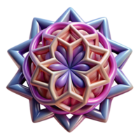 whimsical gorgeous Ultra-detailed, concept art style, isolated cutout of a single, abstract, geometric fractal pattern with Transparent Background gallery standard png