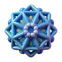 playful extraordinary Ultra-detailed, concept art style, isolated cutout of a single, abstract, geometric fractal pattern with Transparent Background expertly shot png