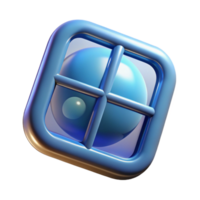 quintessential baroque Hyper-specific professional render of a single, hand-blown glass window pane with a bubble texture Isolated cutout with Transparent Background 4K png