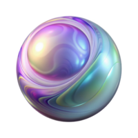 splendid memorable Hyper-specific, professional render, isolated cutout, photorealistic single, soap bubble with swirling interference patterns with Transparent Background png