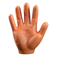 mysterious exquisite Photorealistic, professional render, isolated cutout, hyper-specific single, human hand with detailed fingerprints with Transparent Background original png