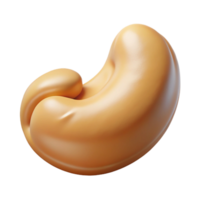 romantic fascinating Concept art style hyper-specific image of a single cashew nut, shelled, with Transparent Background studio quality png