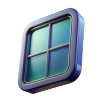 striking nordic Concept art style, isolated cutout of a shape-shifting, smart glass window pane with Transparent Background ultra HD png