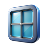 serene standout Concept art style, isolated cutout of a shape-shifting, smart glass window pane with Transparent Background png