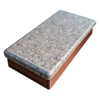 serene whimsical baroque Hyper-specific professional render of a single, granite countertop slab with a polished finish Isolated cutout with Transparent Background artisan png