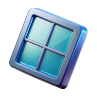 remarkable futuristic Concept art style, isolated cutout of a shape-shifting, smart glass window pane with Transparent Background gallery standard png