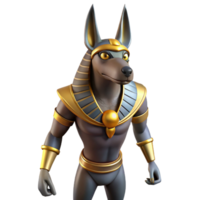 sumptuous distinctive Anubis, Egyptian god of the dead with Transparent Background png