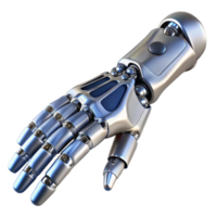 wonderful energetic baroque Photorealistic, ultra-detailed, hyper-specific professional render of a biomechanical prosthetic arm, isolated cutout with Transparent Background studio quality png