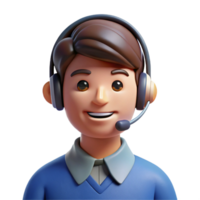 passionate alluring Portrait of a helpful customer service representative, with Transparent Background crisp png