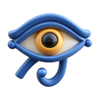 serene rustic Eye of Horus, Egyptian symbol of protection with Transparent Background high quality png
