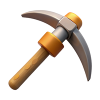 unparalleled renaissance Hyper-specific, concept art style, professional render of an isolated cutout, dwarf's mining pickaxe with a worn handle with Transparent Background artisan png