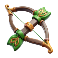 pristine dreamy traditional Concept art style, hyper-specific professional render of an isolated cutout, elf ranger's bow with intricate carvings with Transparent Background top-tier png