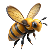 picturesque retro Ultra-detailed photorealistic professional render isolated cutout of a single bumblebee in flight, wings blurred with Transparent Background precision png