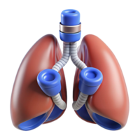 unparalleled art deco Hyper-specific, professional render of a biomechanical lung with filtration membranes and oxygen tanks Isolated cutout Photorealistic with Transparent Background museum quality png