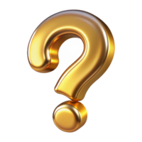 peaceful immaculate A golden, metallic question mark with a brushed metal texture with Transparent Background handcrafted png