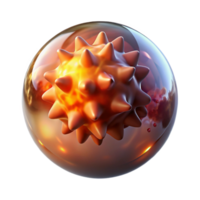 mesmerizing coveted Photorealistic, ultra-detailed isolated cutout of a single, exploding supernova contained within a glass sphere with Transparent Background png