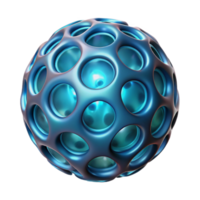 splendid playful impressionist Concept art style, isolated cutout of a single, pulsating, bioluminescent orb with intricate cellular patterns with Transparent Background masterfully captured png