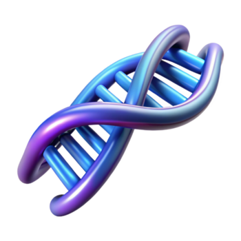 magnífico exemplar hiperespecífico profissional render do a isolado, levitando, dna Duplo hélice fez do brilhando néon isolado Cortar fora com transparente fundo png