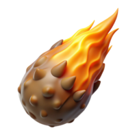 vibrant ethereal renaissance Photorealistic, ultra-detailed, isolated cutout of a single, burning comet, hyper-specific tail details with Transparent Background professional png